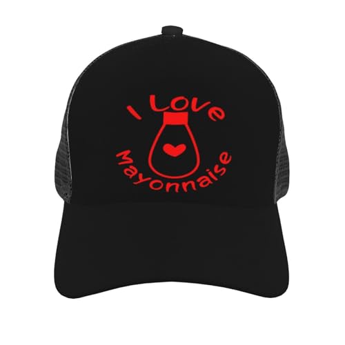 I Love Mayonnaise Mesh Baseball Cap - Classic Adjustable Peak Cap, Trucker Hat for Men & Women2