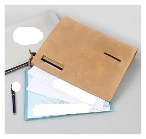 Leather Briefcase File Bag Genuine Leather Documents Pouch Featured Crazy Horse Leather A4 File Hand Bag Formal Business4