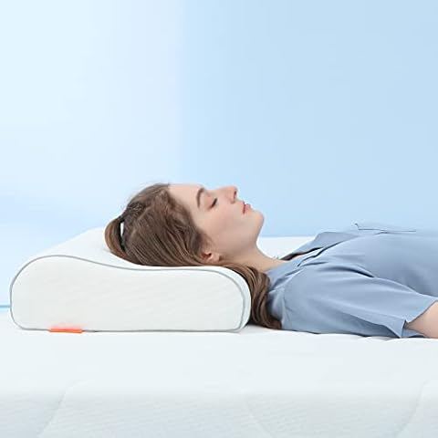 Sweetnight Memory Foam Pillow,Contour Cervical Pillow,Deep Sleep Pillow for Neck Support,Anti Snore Pillow for Side Sleepers with Machine Washable Cover 60x40 cm Cover