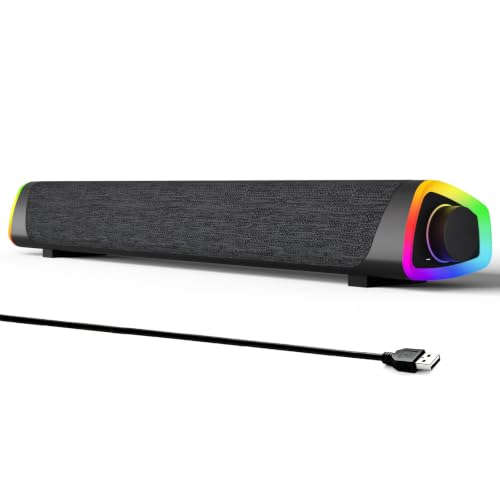 SOULION R30 Plus PC Lautsprecher, USB-betriebene Bluetooth Soundbar, Grau