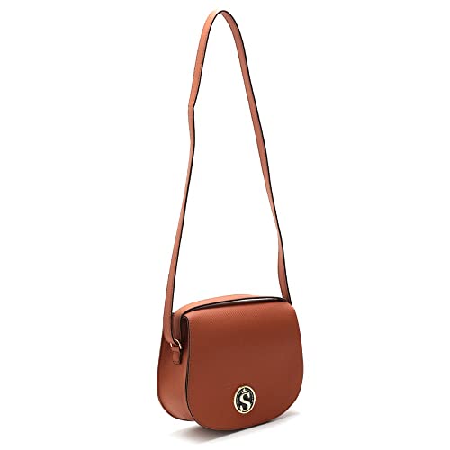 Bolsas Femininas Grande, Pequena e Carteira Santorini Handbag (Marrom/Creme)