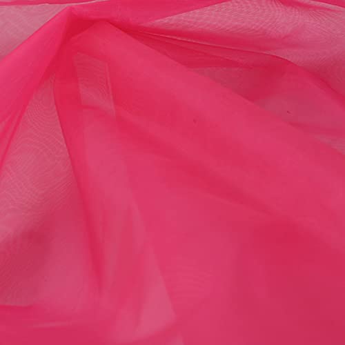 Organza rose foncé voile de tulle pour décoration de mariage et chemin de table