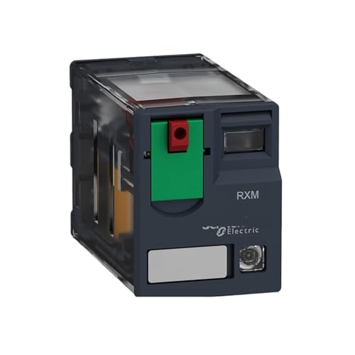Relais intermédiaire RXM3AB2P7 compact à broches plates avec bouton test