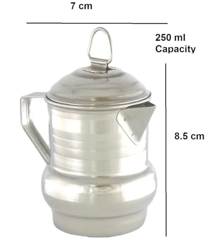Dynore Stainless Steel Oil, Chocolate Syrup Dispenser/Oil Pot -250 ml