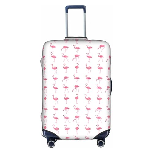 Housse protection polyester lavable contre poussière motif flamants roses