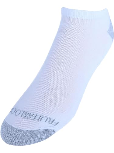 Fruit of the Loom Men's Dual Defense No Show Socks (12 Pack), White3