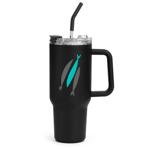 The-Chosen-3-Fish-Tumbler-Black-40-Ounces The Chosen: 3 Fish Tumbler - Black - 40 Ounces - Image 1