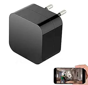 IYZA WiFi Spy Charger Camera 4k 1080p Audio Video Recorder Work, 24 Hours, Watch Live in Phone, Motion Detection, Security Camera for Home/Office