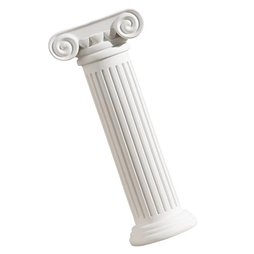 IWOWHERO Columna Romana Decorativa de Resina con Diseño Tallado para Bodas y Jardín Jarrón Clásico para Flores y Plantas Adorno Retro para Interiores y Exteriores
