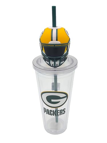 Pegasus Sports NFL Green Bay Packers Mascot Lid 24oz Sipper