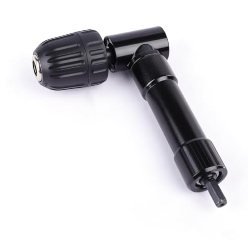 Accessoire de Perceuse d’Angle à 90 Degrés, Mandrin Perceuse, Adaptateur pour Forets à Angle Droit, Mandrin Universel, Adaptateur de Perçage pour Zones Difficiles d’Accès, Matériaux en Acier