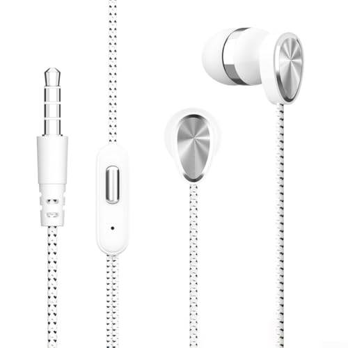 Auriculares intrauditivos con cable de 3 5 mm de alta calidad con tecnología de cancelación de ruido para una experiencia de audio inmersiva (gris)