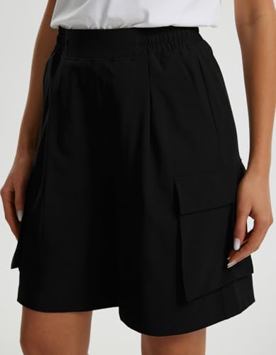 Libin Women's Hiking Cargo Shorts Wide Leg Bermuda Shorts Knee Length Lightweight Quick Dry Casual Short for Summer Travel4