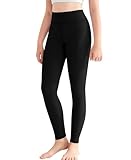 DOCUMO Girls Athletic Leggings Kids High Waist Lounge Stretch Sports Casual Pants Dance Workout Running Yoga Pants (Black, Small)