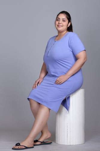 Image of In Love Women's Cotton Plus Size Nighty Chemise | Easy cotton chemise for nightwear and lounge comfort