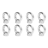 MOPFOL 10Pcs Lifting Eye Nut Stainless Steel 304, M6 Eye Nuts Heavy Duty Lifting Ring Fasteners for Industrial and Marine Use(M8)