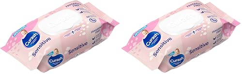 Curash Fragrance Free Baby Wipes, 160 Pack - For Sensitive Skin, Suitable for Newborns, Thick And Soft Texture, No Soap, Alcohol Or Parabens - Everyday Cleansing And Nappy Changes - 80 Wipes
