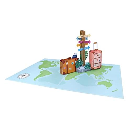 MOKIO® Pop-Up Reisegutschein – 3D Gutscheinkarte zum Urlaub, Geburtstag oder Abschied – Geldgeschenk für Urlaubsgeld, Geschenkkarte zur Reise, Urlaubsgutschein