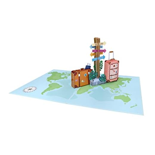 MOKIO® Pop-Up Reisegutschein – 3D Gutscheinkarte zum Urlaub, Geburtstag oder Abschied – Geldgeschenk für Urlaubsgeld, Geschenkkarte zur Reise, Urlaubsgutschein