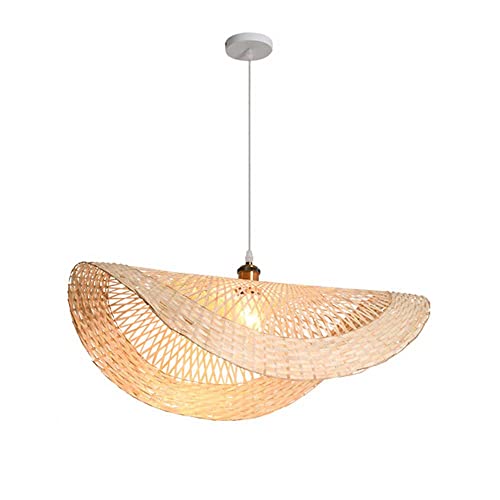 Lustre en bambou tressé de 55 cm pour une déco bohème chic unique