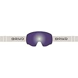 Espuma doble termoconformada. Briko KABA 8.9 Máscara de esquí/Snow, Adultos Unisex, White-Blue Mirror Cat. 3, Talla única