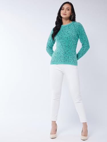 Image of Modeve Women Flower Print Sweater for Winters||Winterwear||