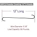 28 Pack 12 Inch Metal Heavy Duty S Hooks for Powder Coating & Paint, 0.18