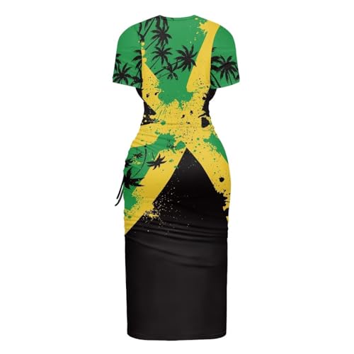 Image of Short Sleeve Dress for Women,Sexy Bodycon Dress,Plus Size Slit Dress,String Design s-4xl