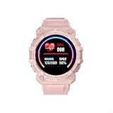 Fauhapyway FD68 Smart Watch Monitor de presión arterial Fitness impermeable para Android Deportes (Rosa)
