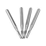 Solaughguy Hartmetallbohrer für Auto-Glasreparatur, 1 mm konische Schneidspitze, 1,5 mm Schaft, 20 mm Länge, legierter Stahl, 4 Stück, kompatibel mit Auto
