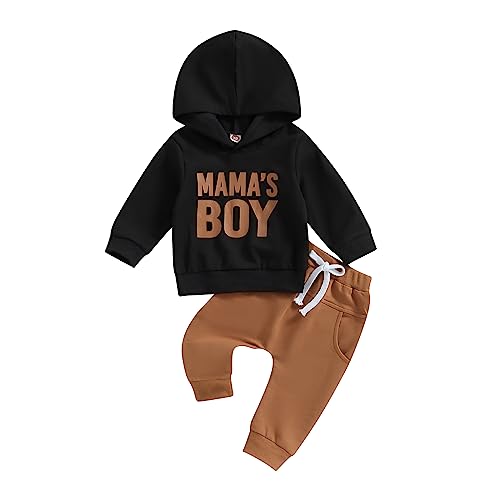 Image of BeQeuewll Western Baby Boy Clothes Fall Winter Newborn Cow Boy Sweatshirt Long Pants Cute Infant Toddler Boys Country Outfit