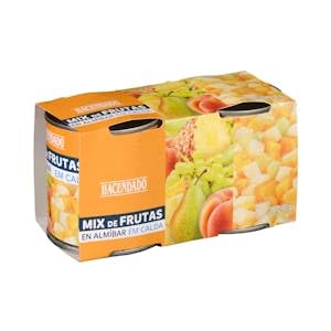 Macedonia mix de frutas en almíbar Hacendado 2 latas x 115 g Pack 2