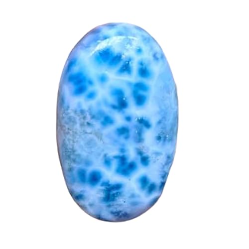 Larimar cabochon ovale naturel 32x18x5mm pour création de bijoux de litothérapie DIY
