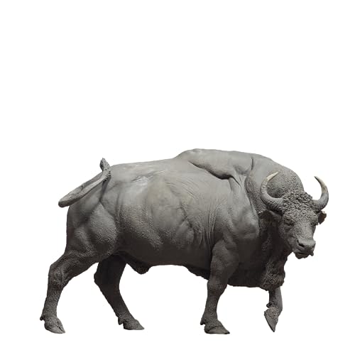TUNAN Studio 1:18 Scale Bos Frontalis Gaur Model GK Decor Animal Figure Collector Kit Gift (Painted)