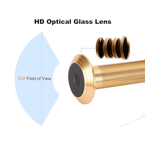 Cámara Mirilla Inteligente para Puerta, Cámara Ocular 1080P HD con Detección Nocturna y Movimiento, Ángulo Amplio de 220°, para Seguridad en el Hogar (32GB) miniatura 4