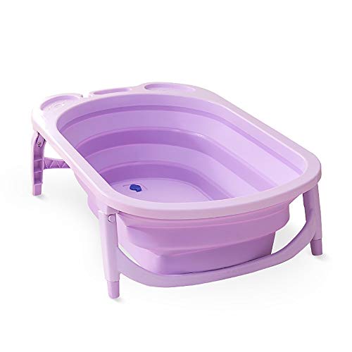 Collapsible Bathing Tub, FOME Non-Slip Portable Folding Baby Bath Tub Foldable Shower Basin Collapsible Baby Bathtub Baby Shower Basin with Temperature Sensing for Infants Kids Aged 0-6 Years Old Collapsible Bathing Tub, FOME Non-Slip Portable Folding Baby Bath Tub Foldable Shower Basin Collapsible Baby Bathtub Baby Shower Basin with Temperature Sensing for Infants Kids Aged 0-6 Years Old