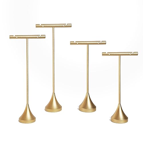 4pcs Gold Earring Display Stands For Selling Earring T Stand Retail Display Holder for Show, T Bar Jewelry Organizer for Show Online Store Photography Props by GISELA D - Image 5