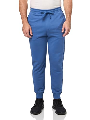 HUGO Calça jogger masculina com logotipo de sucesso, Azul (Skyline), M