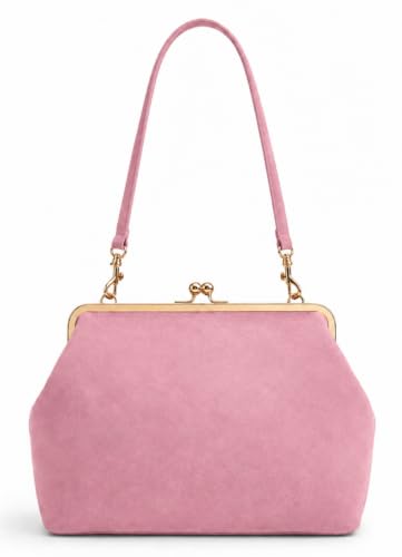 Image of Slouchy Kiss Lock Crossbody Bag Women Hobo Shoulder KissLock Purses Handbag