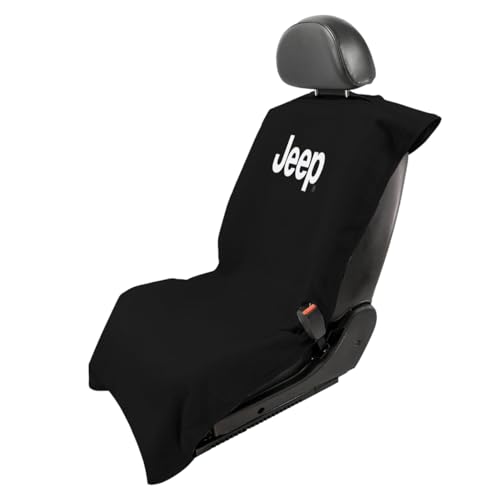 Seat Armour Seat Protector Towel for Jeep - Soft Machine Washable Jeep Seat Cover Towel - Easy to Install, Multipurpose Jeep Seat Towel - Black