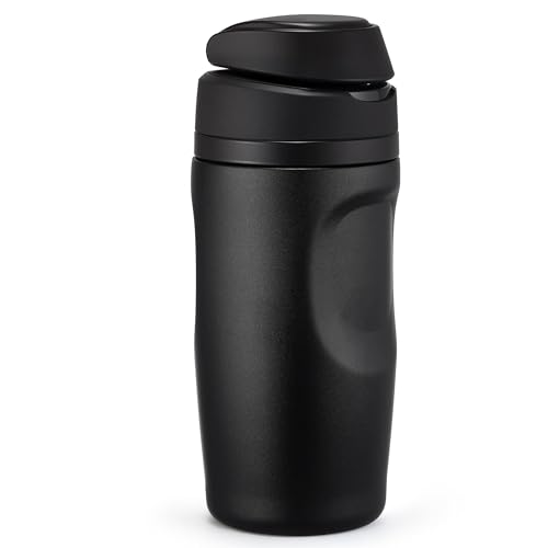 Image of Fijinhom 16 oz Insulated Water Bottle,Stainless Steel Sports Water Bottle with Straw, Double Wall Vacuum Leak Proof, Cold for 24 Hours, BPA Free for Travel, Sport, Outdoor, Black