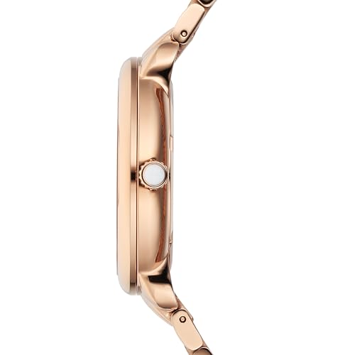 Image of Xylys Sparkle Swiss Analog Rose Gold Stainless Steel Strap Pink Dial Watch for Women