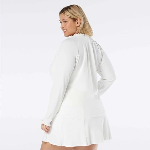 BEACH HOUSE Swim Plus Size Phoebe Relaxed Fit Ruffled Sun Guard - Long Sleeve UPF 50+ Sun Protection2