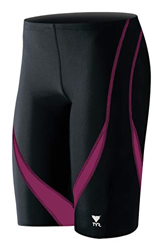TYR Men's Alliance Splice Jammer (Black/Burgundy, 34)