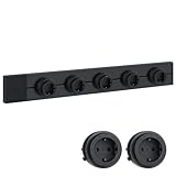 GONEO Enchufe Multiple Pared, Islas de Cocina y Oficina con un Riel de 75 cm y 5 Adaptadores