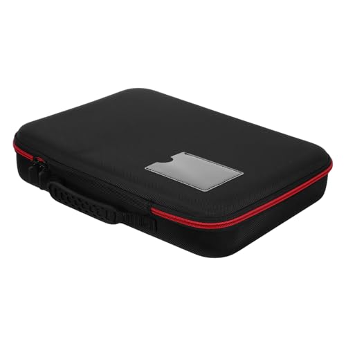 Veemoon Caja Organizadora de Pilas Resistente al Fuego de Material Eva, Tamaño Compacto Negro Capacidad para Baterías AA, AAA, C, D y 9v, Portapilas Portátil para Hogar, Viaje y Camping