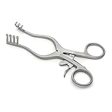 SurgiMac Weitlaner Retractor 6.5” Blunt 3x4 Prong Stainless Steel | Durable Grip with Finger Ring Handle | Reusable Instrument