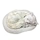 Bagima Schlafendes Katzenspielzeug, Atmende Katze, Stofftierpuppe mit Matte, Plüschtiere für Kinder, Heimdekoration, Weiche Matte, Bett und Simulierter Klang (3)