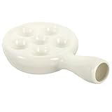 LOPUNER セラミック製エスカルゴベーキングトレイ 付き耐熱オーブン対応シーフード調理用皿 家用キッチン用品