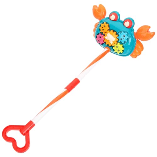 Parliky Andador Educativo para Bebés de Plástico, Color Rojo Forma de Cangrejo, Juguete para Empujar y Tirar, Adecuado para Pequeños Que Aprenden a Caminar, Desarrollo Motor y